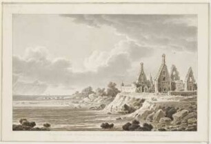 Ruines d’un petit Chateau, sur le bord de la mer, pres du Chateau de Maille, en Bretagne