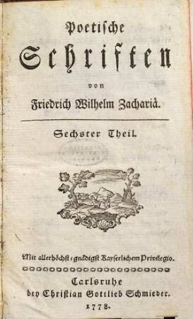 Poetische Schriften, 6
