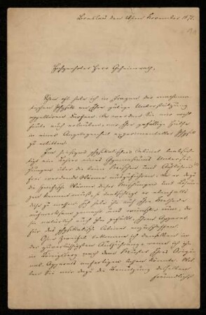 Nr. 11 Brief von Oskar Emil Meyer an Franz Ernst Neumann. Breslau, 28.11.1871