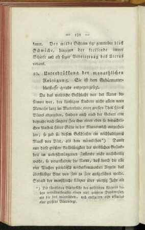 10. Unterdrükkung der monathlichen Reinigung.