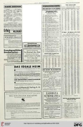 Nr. 30 (26. Jul. 1931), S. 6: Preisberichte