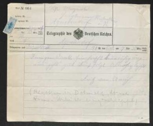 Brief von Fritz von Unruh an Margarete Hauptmann