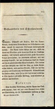 Bestandtheile des Schiepßpulvers