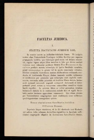 274-285, I. Statuta Facultatis Juridice 1495