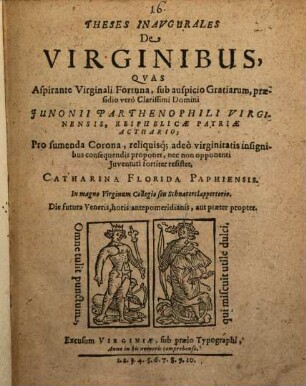 Theses inaugurales de virginibus