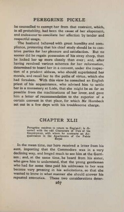 Chapter XLII. Peregrine resolves to return to England ; ...