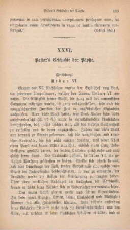 423-437 Pastor's Geschichte der Päpste : Fortsetzung