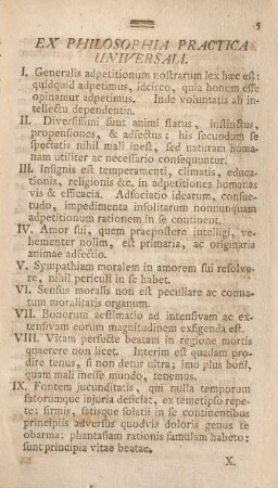 Ex philosophia practica universali.