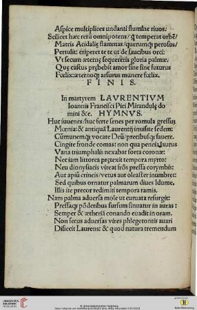 In martyrem Laurentium.Hymnus