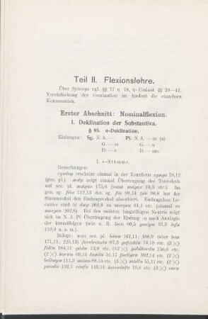 Teil II. Flexionslehre.