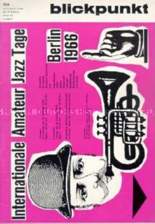 (West)-Berliner Kulturzeitschrift "blickpunkt" zu den "Internationalen Amateur-Jazz-Tagen Berlin 1966"