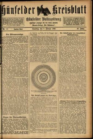 Zweite Ausgabe vom Samstag, den 09. Februar 1924.