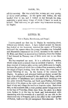 LETTER II. - Visit to Naples, Herculaneum, and Pompeii