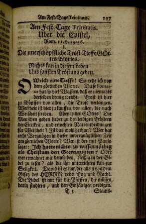 Am Fest-Tage Trinitatis