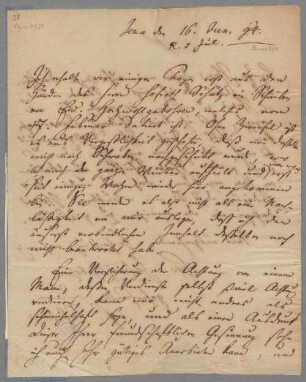 Friedrich Schiller (1759 - 1805) Autographen: Briefe von Friedrich Schiller an verschiedene Adressaten - BSB Autogr.Cim. Schiller, Friedrich von, 4. Friedrich Schiller (1759 - 1805) Autographen: Brief von Friedrich Schiller an Christoph Gottlieb von Murr - BSB Autogr.Cim. Schiller, Friedrich von.4