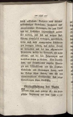 Geringschätzung des Volks.