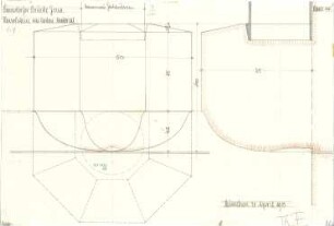 Fischer, Theodor; Jena; Camsdorfer Brücke - Konsolstein (Detail, Schnitt)