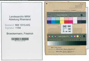 Entnazifizierung Friedrich Broeckermann , geb. 26.11.1916 (Hilfsarbeiter)