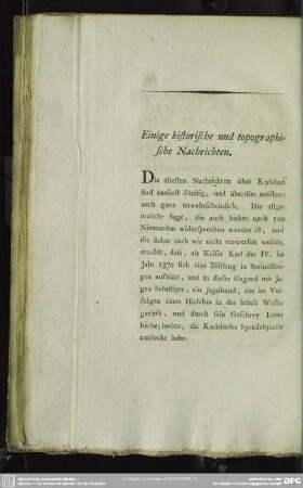 Einige historische und topographische Nachrichten