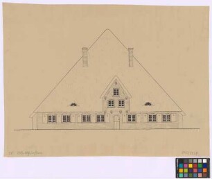 Sankt Peter-Ording ([Landkreis Eiderstedt]): Haubarg Matthiessen. Haupthaus (Ansicht)