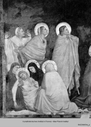 Ausmalung des Nordquerhauses : Christusszenen : Kreuzigung mit dem heiligen Franziskus und Antonius von Padua