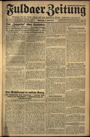 Erste Ausgabe vom Mittwoch, den 06. Juli 1932.