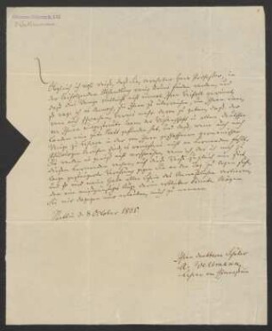 Brief an Jacob Grimm : 08.10.1835
