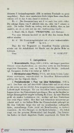 4: Dodonäische Aehrenlese, [3] : Antiquitäten