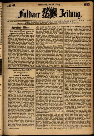 Ausgabe vom Samstag, den 24. März 1883.