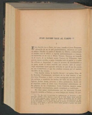 Juan Jacobo sale al campo