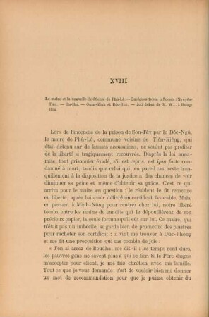XVIII. Le maire et la nouvelle chrétienté de Phu-Lo ...