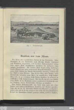 I. Arabien vor dem Islam.