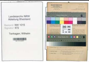 Entnazifizierung Wilhelm Tenhagen , geb. 04.03.1899 (Richtmeister)
