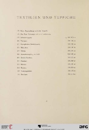 Textilien und Teppiche (Nr.173-186)