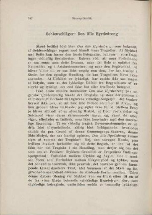 Oehlenschläger: Den lille Hyrdedreng