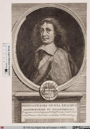 Bildnis Ferdinand (1660 Reichsfreiherr von Fürstenberg), 1661-83 Fürstbischof von Paderborn