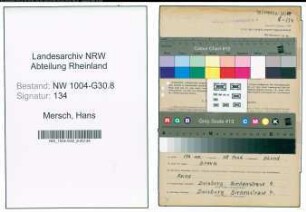 Entnazifizierung Hans Mersch , geb. 06.03.1897 (Schlosser)