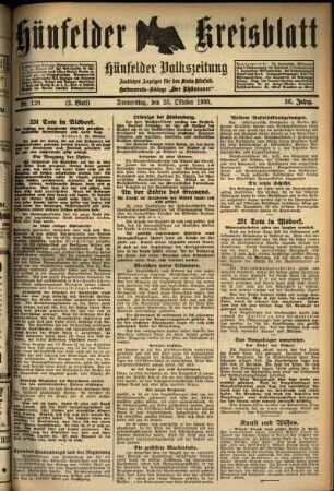 Zweite Ausgabe vom Samstag, den 25. Oktober 1930.