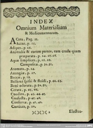 Index Omnium Materialium & Medicamentorum