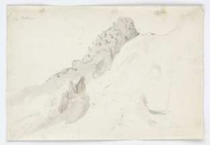 Ortschaft am Berghang. Cervara