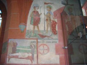 Heilige — Die Heiligen Vitus und Quirinus und die Beweinung des heiligen Erasmus