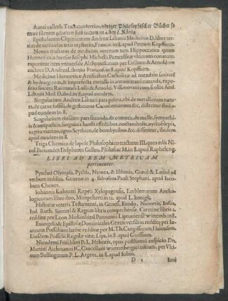 Libri Ad Rem Metricam pertinentes.