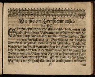 Wie sich ein Trencheant anstellen soll