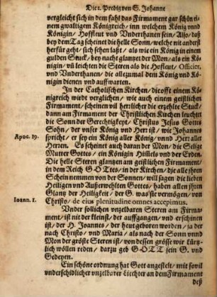 S. Johanns Predigen, Das ist: Einfaltige Beschreibung von siben nutzlichen Lehren : Als: Von S. Johanne Gottes Tauffer dem grossen, Jungkfrawen, Einsidel, Beichtigern, Propheten, Aposteln und Martyrer