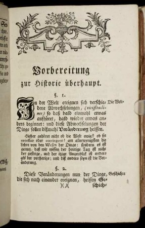 Vorbereitung zur Historie überhaupt