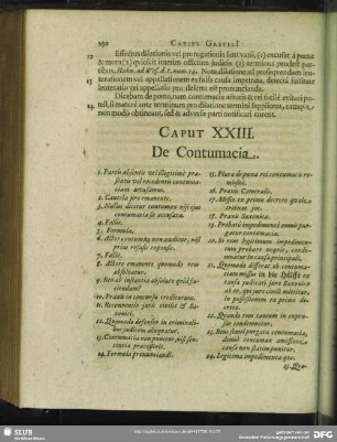 Caput XXIII. De Contumacia