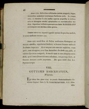 VIII. Gottlieb Backhausen, Westphalus.