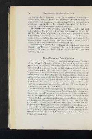 B. Auflösung der Schwierigkeiten.
