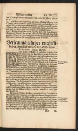 Verlegung etlicher unchristlicher Artickel/ welche die Widerteuffer furgeben. Philip. Melan.