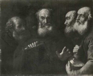 Neapolitanische Schule des 17. Jh.. Vier Zauberer. Öl auf Leinwand; 97 x 118 cm. 17. Jh.. Dresden: Staatliche Kunstsammlungen, Galerie Neue Meister, Inv. Nr. 229